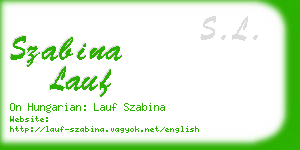 szabina lauf business card